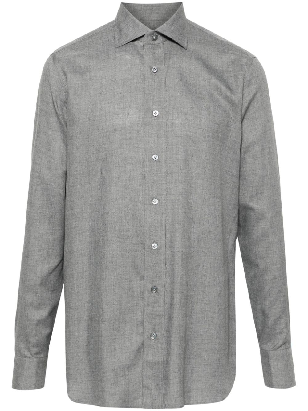 Maison-Kitsune Shirts Men Lardini wingtip-collar Shirt Grey