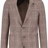 Men Blazers Maison-Kitsune Lardini Houndstooth Blazer Brown