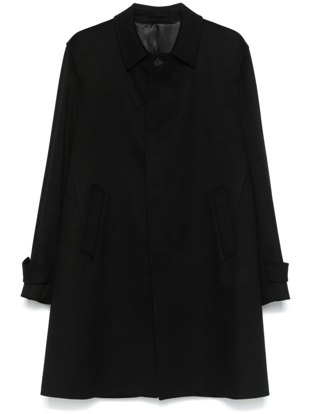 Lardini virgin-wool Coat Black Maison-Kitsune Men Single Breasted Coats