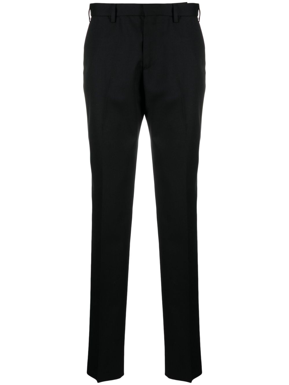 Lardini twill-weave Wool Tailored Trousers Black Maison-Kitsune Men Tailored Pants