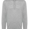 Maison-Kitsune Polo Shirts Men Lardini Virgin Wool Polo Shirt Grey