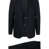 Men Single Breasted Suits Maison-Kitsune Lardini single-breasted slim-cut Suit Blue