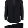 Maison-Kitsune Lardini single-breasted Wool Suit Set Blue Men Single Breasted Suits