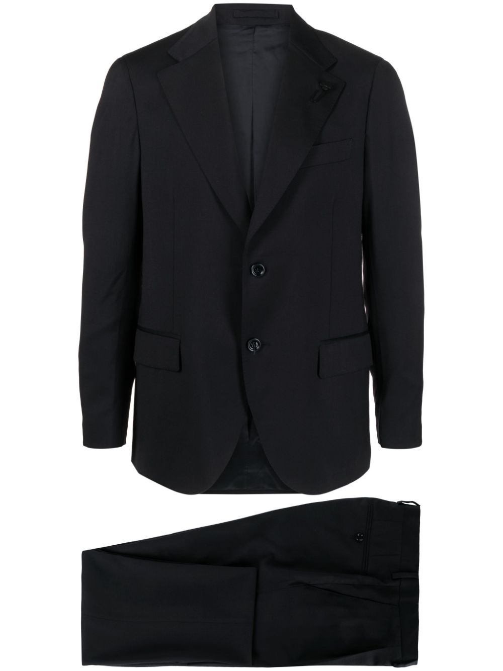 Maison-Kitsune Lardini single-breasted Wool Suit Set Blue Men Single Breasted Suits