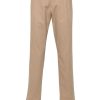 Maison-Kitsune Tapered Pants Men Lardini Tapered Trousers Brown