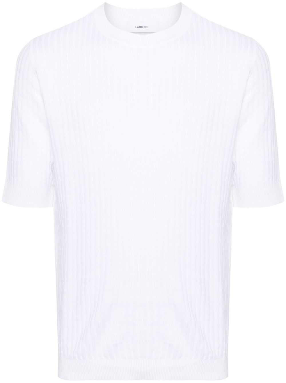 Lardini Ribbed short-sleeve Jumper White Men Knitted Sweaters Maison-Kitsune
