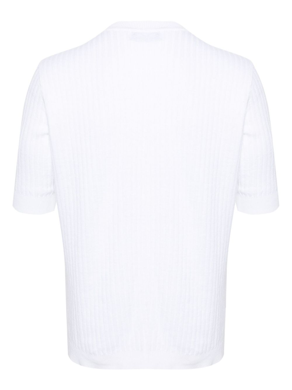 Lardini Ribbed short-sleeve Jumper White Men Knitted Sweaters Maison-Kitsune