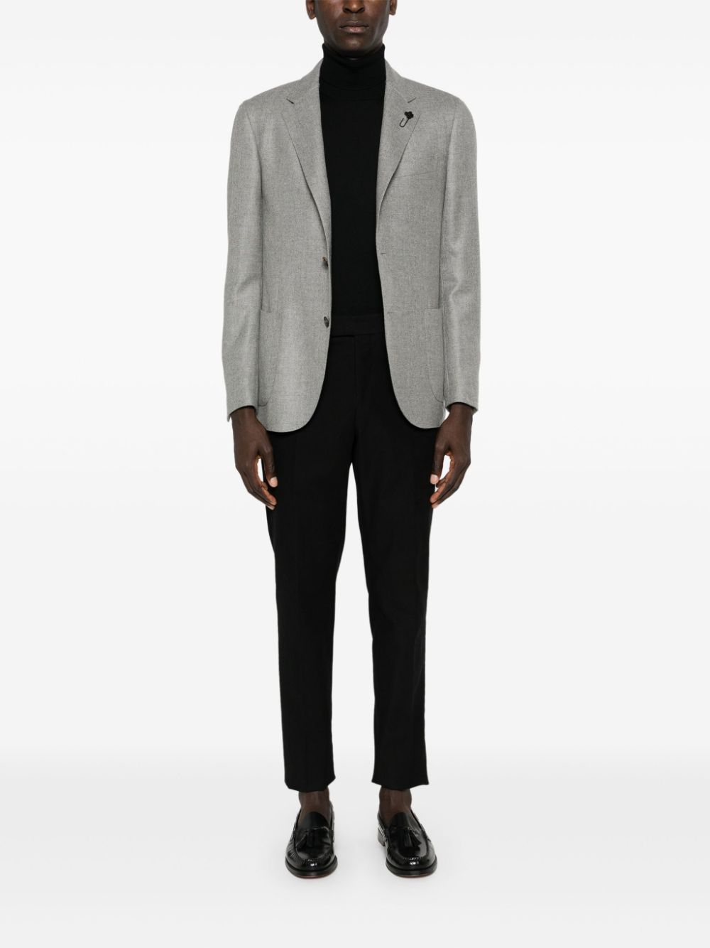 Men Blazers Maison-Kitsune Lardini single-breasted Cashmere Blazer Grey