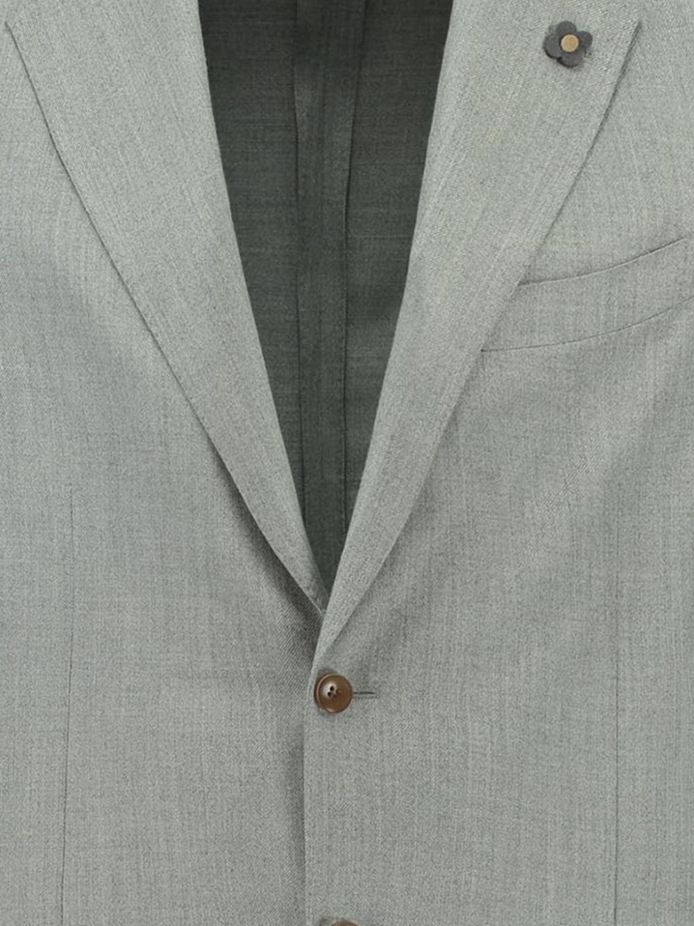 Lardini brooch-detail single-breasted Blazer Grey Maison-Kitsune Men Blazers