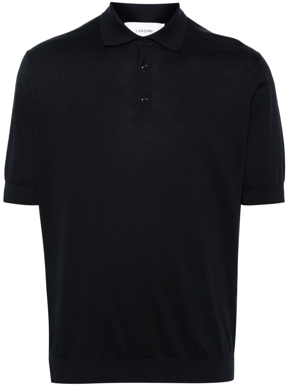 Lardini logo-embroidered Cotton Polo Shirt Blue Maison-Kitsune Men Polo Shirts