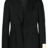 Men Blazers Maison-Kitsune Lardini The Attitude single-breasted Blazer Black