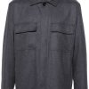 Men Shirt Jackets Maison-Kitsune Lardini pockets-detail Shirt Jacket Grey
