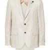 Lardini Pinstriped lightweight-wool Suit Neutrals Maison-Kitsune Men Single Breasted Suits