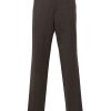 Men Tailored Pants Maison-Kitsune Lardini pressed-crease Trousers Brown