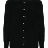 Maison-Kitsune Lardini Ted Satin Shirt Black Men Shirts
