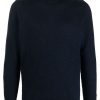 Lardini fine-knit roll-neck Jumper Blue Men Knitted Sweaters Maison-Kitsune