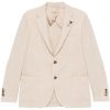 Maison-Kitsune Lardini mélange-effect Blazer Neutrals Men Blazers