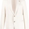 Lardini Checked single-breasted Blazer Neutrals Maison-Kitsune Men Blazers