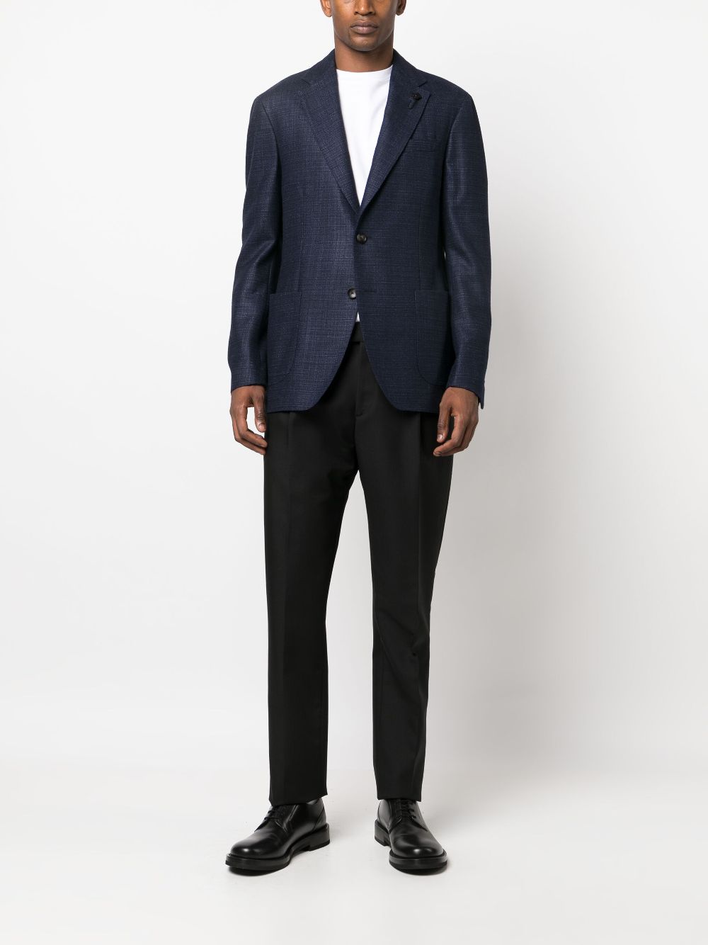 Lardini Pleated Tailored Trousers Black Maison-Kitsune Men Tailored Pants