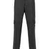 Maison-Kitsune Lardini mid-rise Wool Cargo Trousers Grey Men Tapered Pants