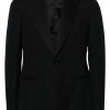 Maison-Kitsune Blazers Men Lardini lurex-detail single-breasted Blazer Black