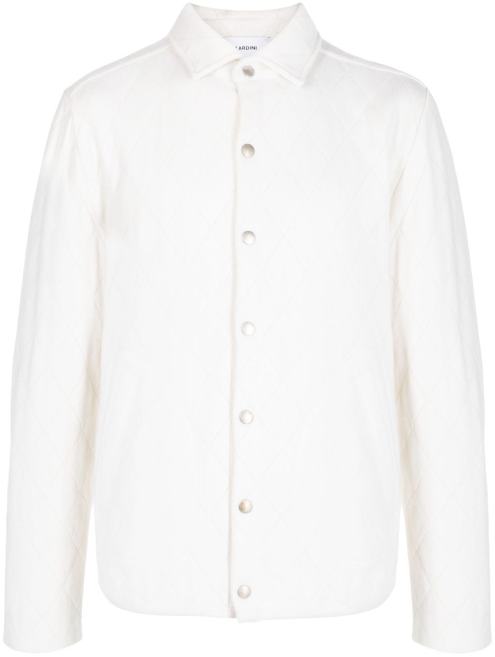Lardini pointelle-knit Buttoned Jacket White Maison-Kitsune Men Shirt Jackets