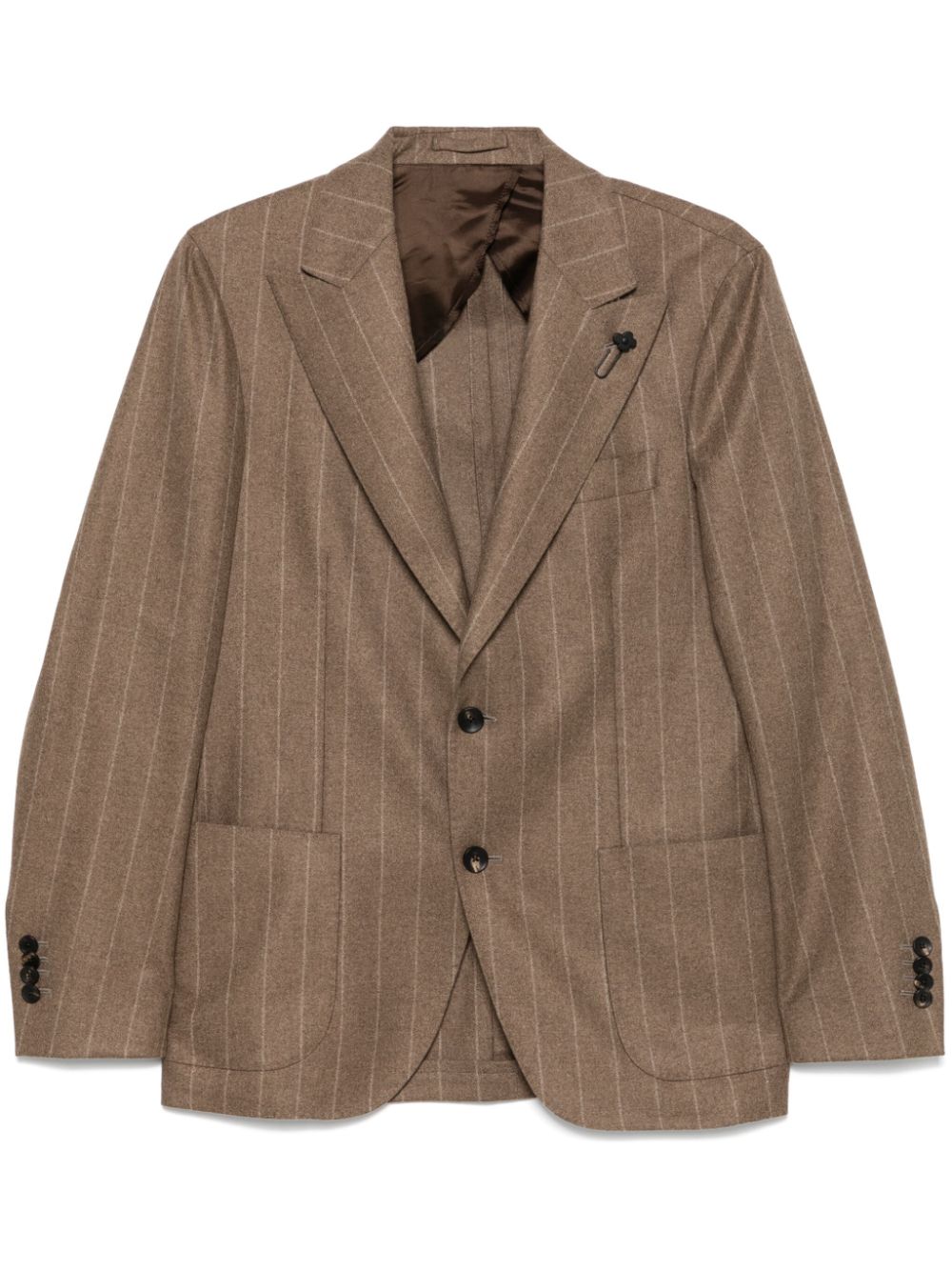 Maison-Kitsune Blazers Men Lardini Striped Blazer Brown