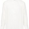 Men Shirts Maison-Kitsune Lardini Striped Cotton Shirt White