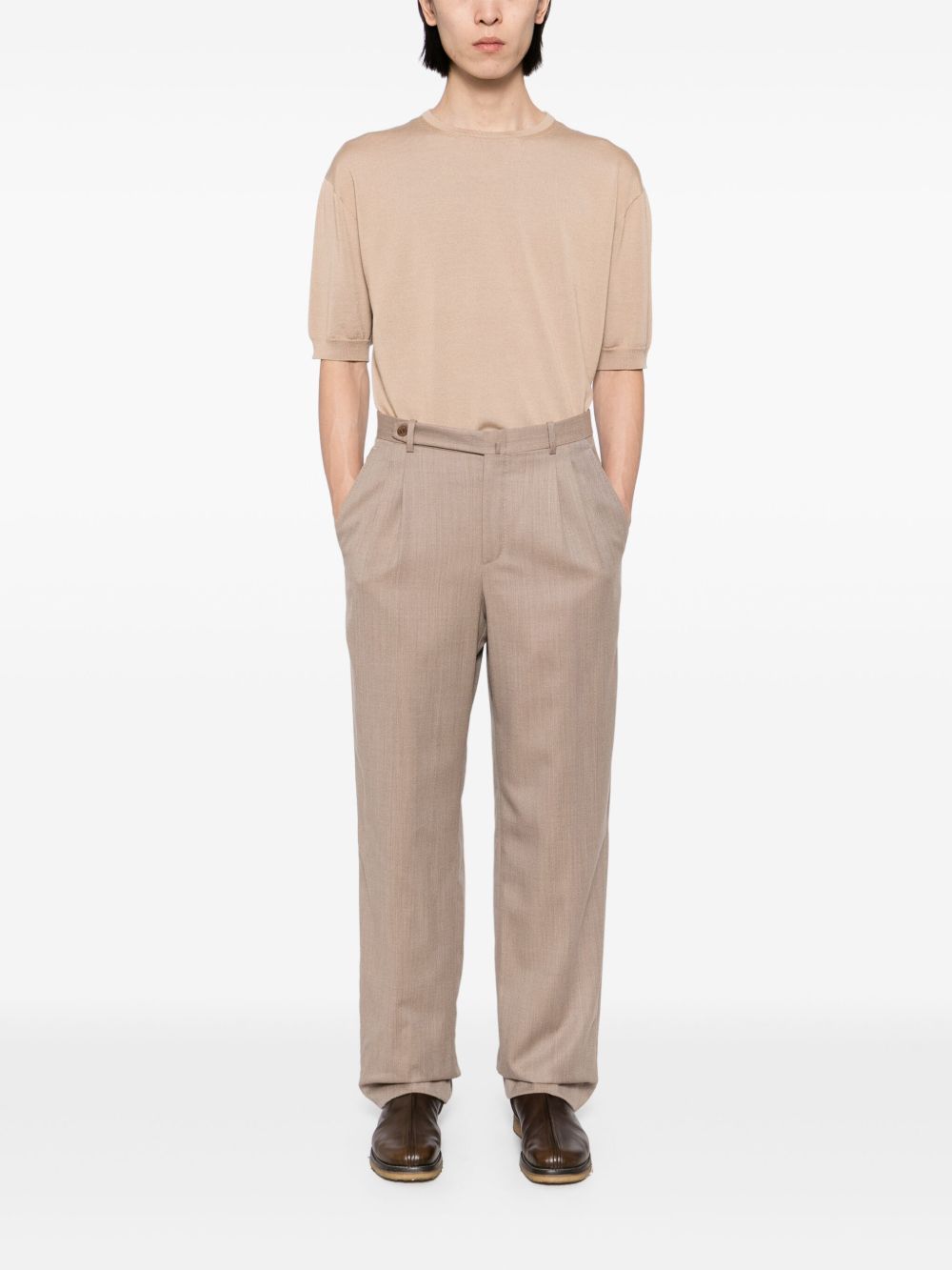 Lardini short-sleeved Jumper Brown Maison-Kitsune Men T-Shirts
