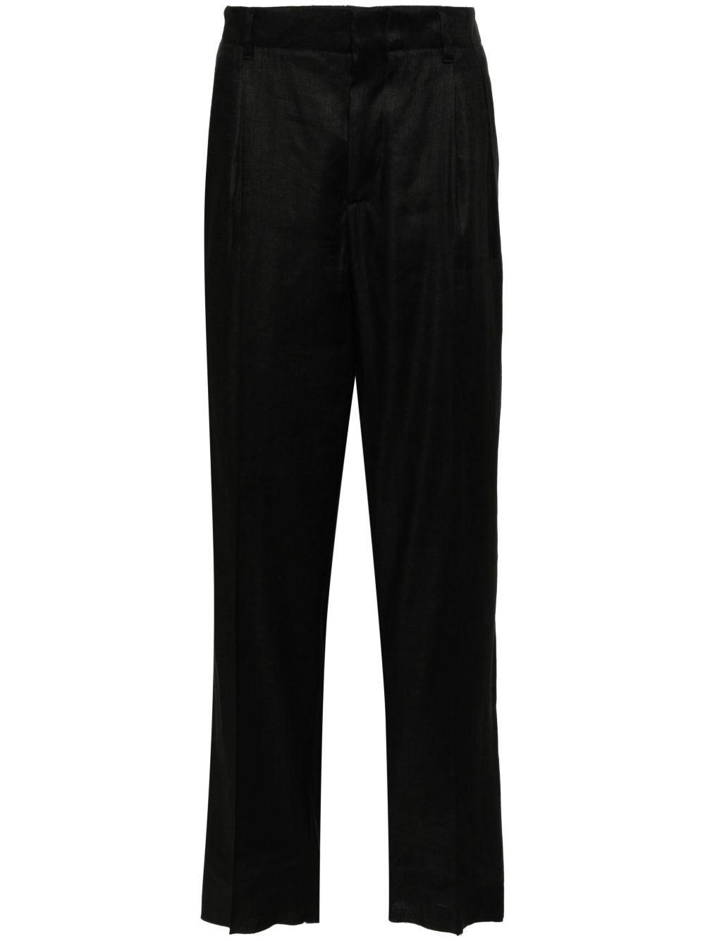 Lardini tapered-leg Twill Trousers Black Maison-Kitsune Men Tapered Pants