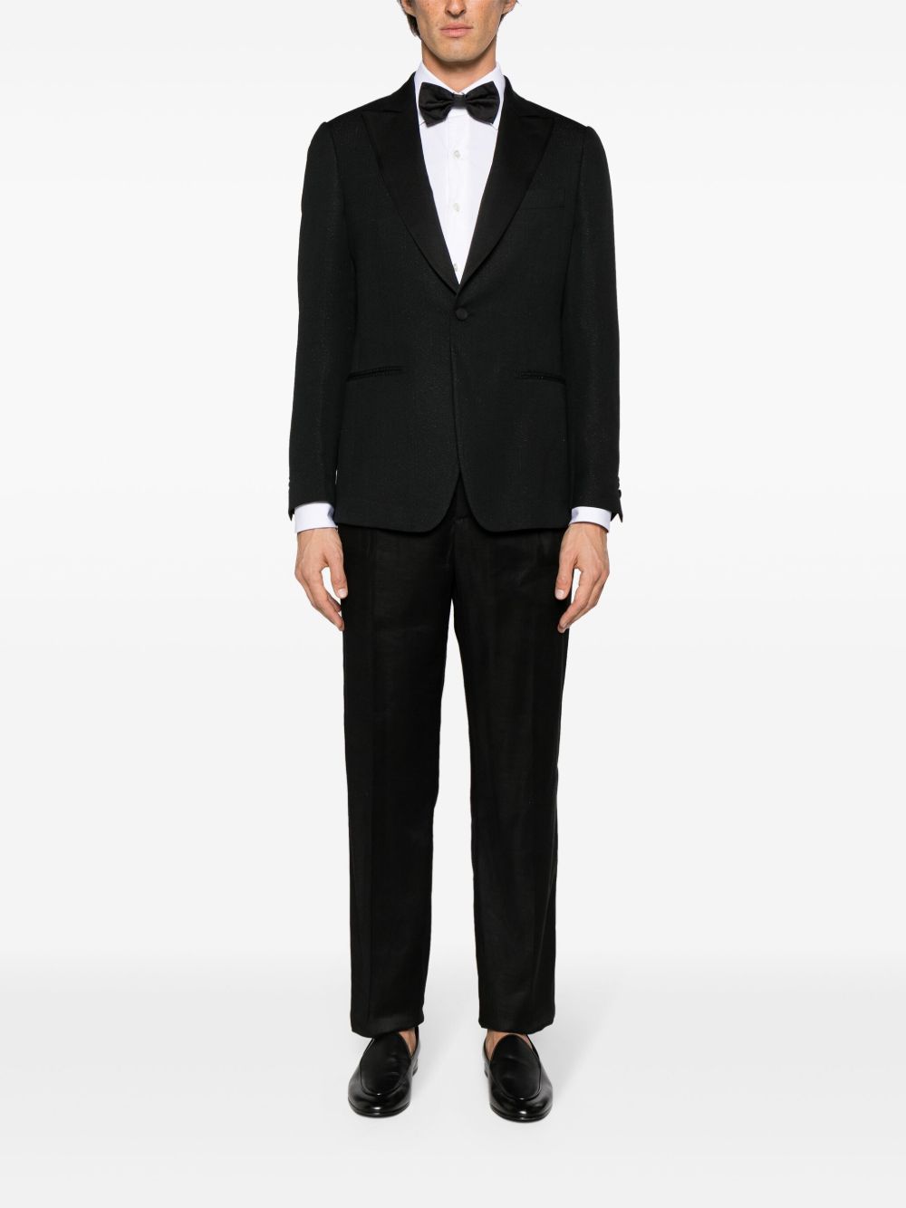 Lardini tapered-leg Twill Trousers Black Maison-Kitsune Men Tapered Pants