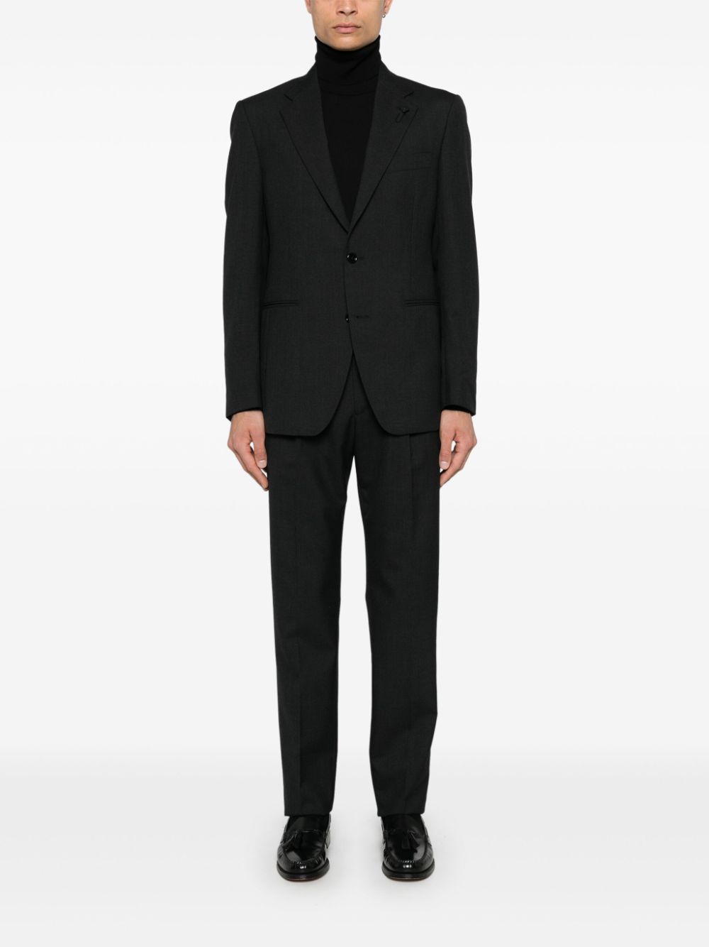 Lardini Wool Suit Grey Maison-Kitsune Men Single Breasted Suits