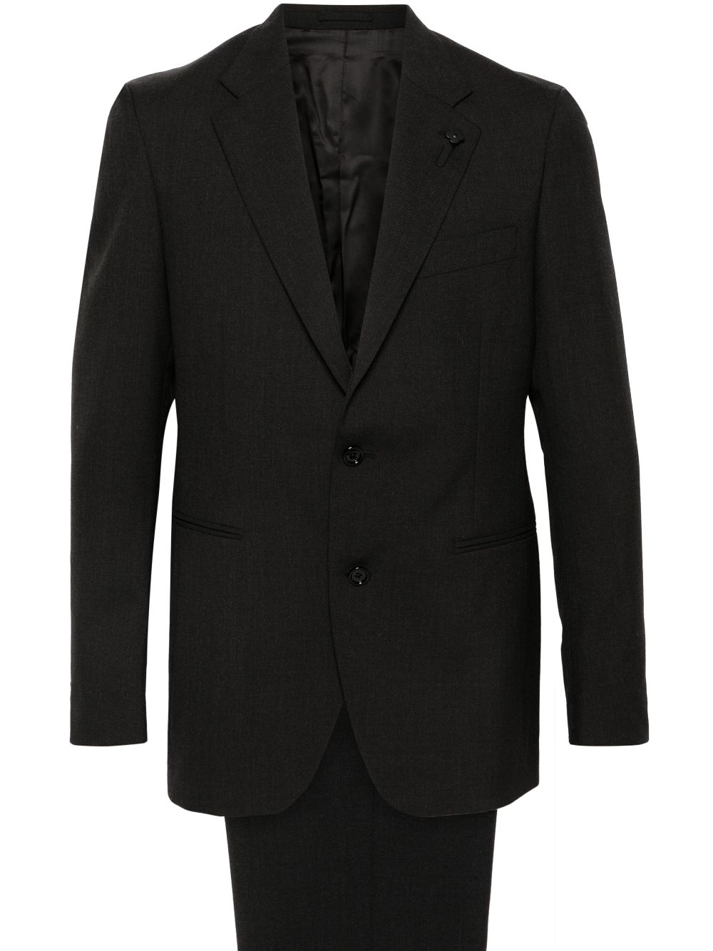 Lardini Wool Suit Grey Maison-Kitsune Men Single Breasted Suits