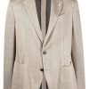 Lardini buttoned-up single-breasted Blazer Neutrals Men Blazers Maison-Kitsune