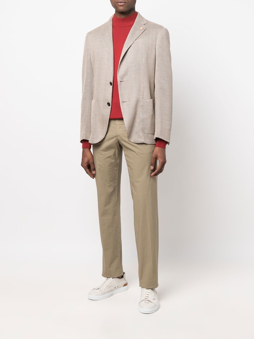 Lardini buttoned-up single-breasted Blazer Neutrals Men Blazers Maison-Kitsune