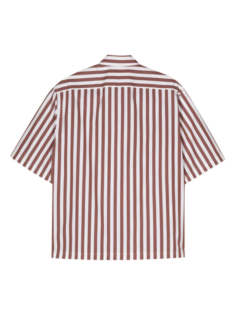 Lardini Striped Cotton Shirt Brown Men Shirts Maison-Kitsune