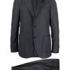 Lardini Checked peak-lapels single-breasted Suit Grey Men Single Breasted Suits Maison-Kitsune