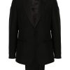 Maison-Kitsune Lardini peak-lapels single-breasted Suit Black Men Single Breasted Suits