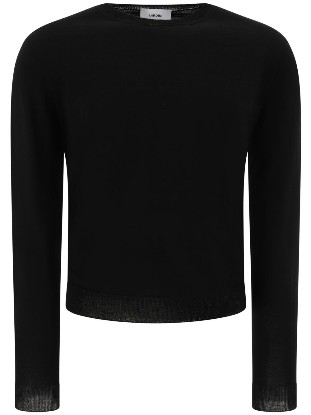Lardini long-sleeved Knit Sweater Black Maison-Kitsune Men Sweatshirts