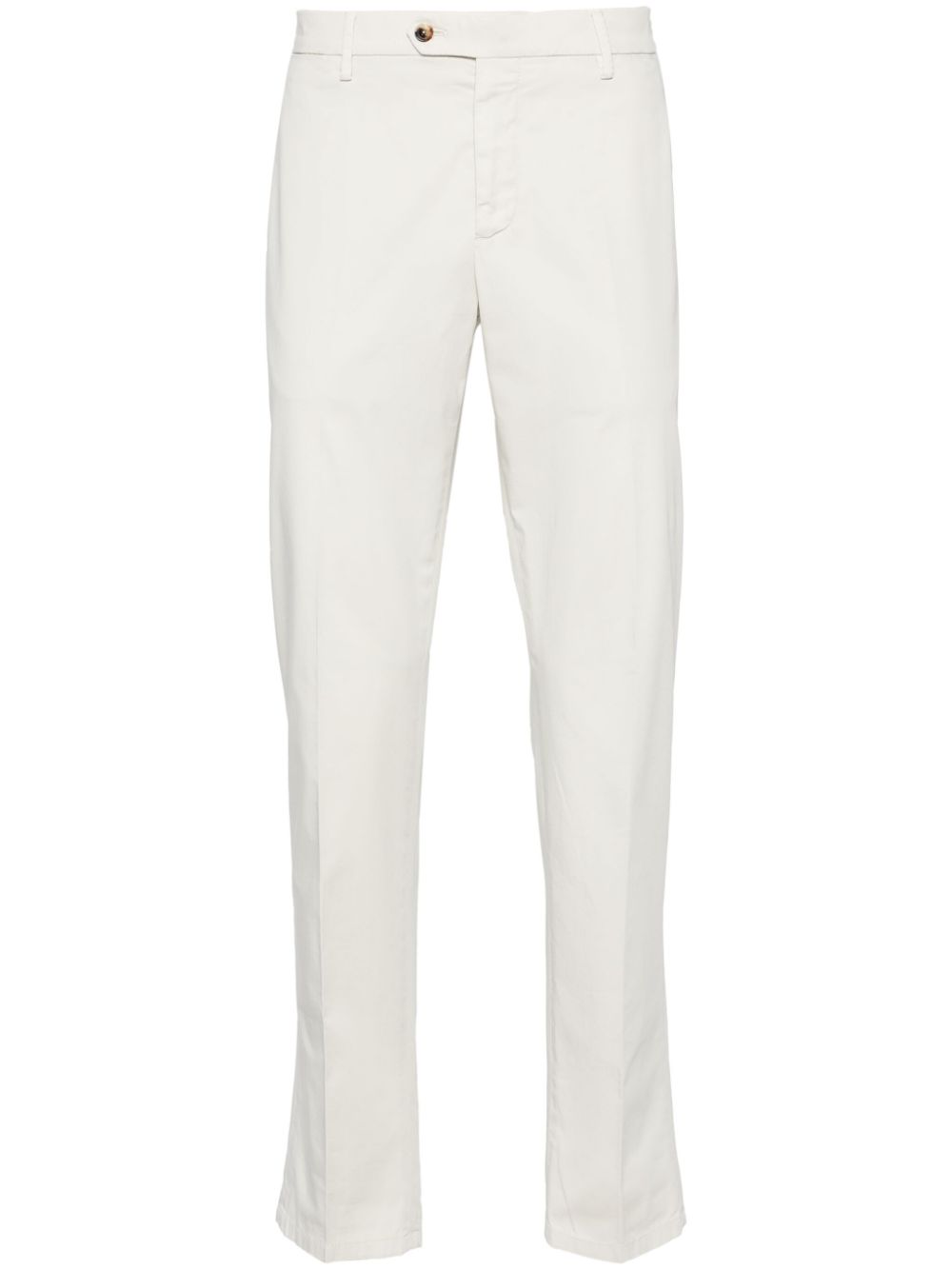Lardini mid-rise Cotton Blend Chinos Neutrals Maison-Kitsune Men Chinos
