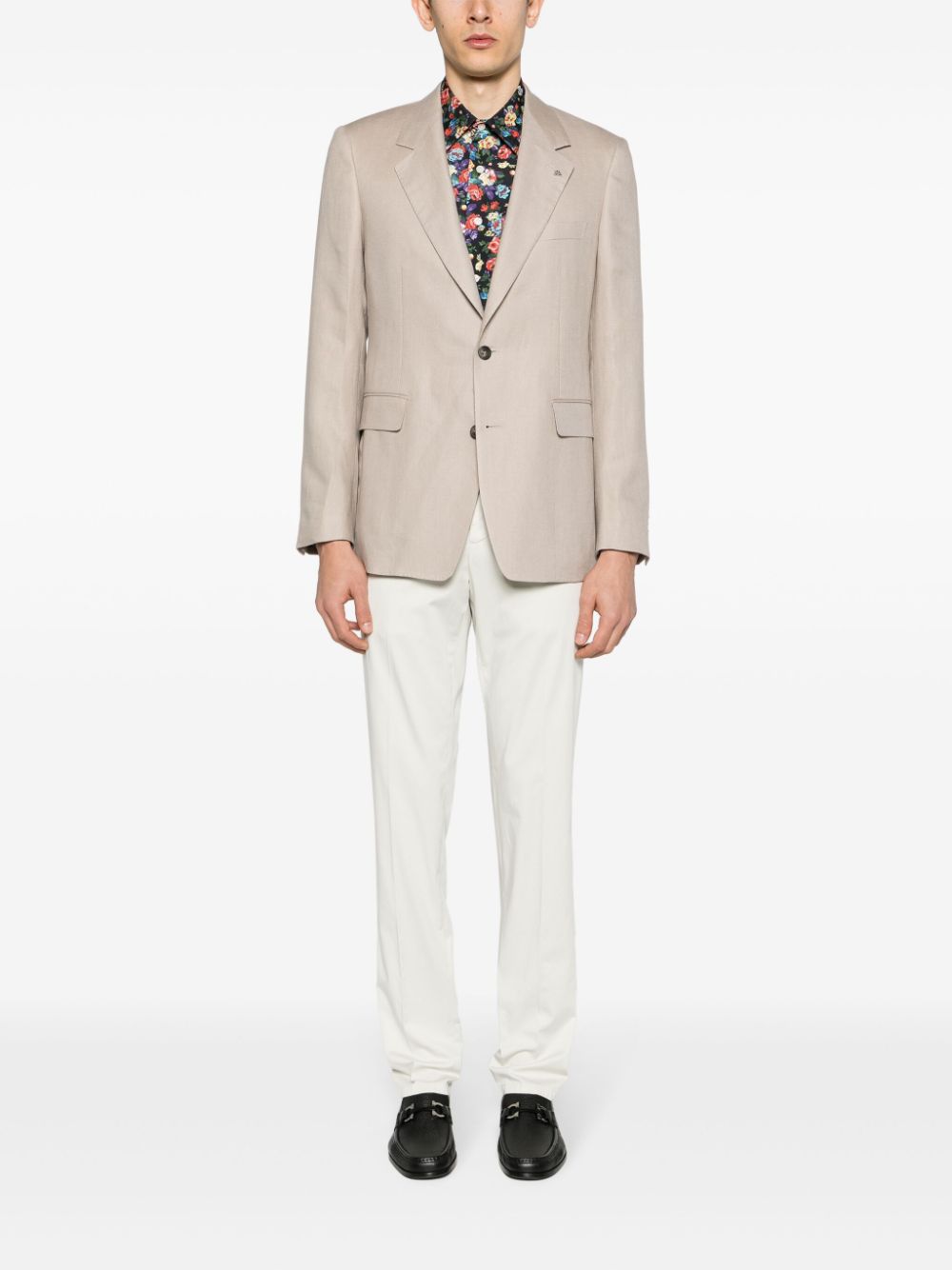 Lardini mid-rise Cotton Blend Chinos Neutrals Maison-Kitsune Men Chinos