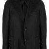 Maison-Kitsune Lardini notched-lapel single-breasted Blazer Black Men Blazers