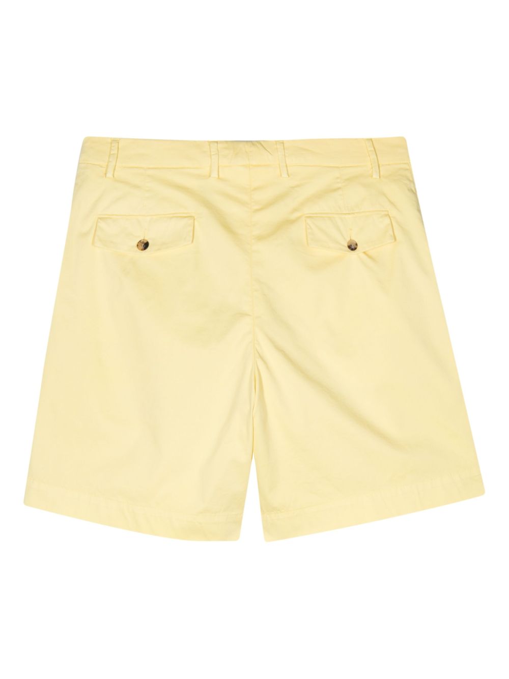 Maison-Kitsune Lardini pleat-detailing Bermuda Shorts Yellow Men Bermuda Shorts