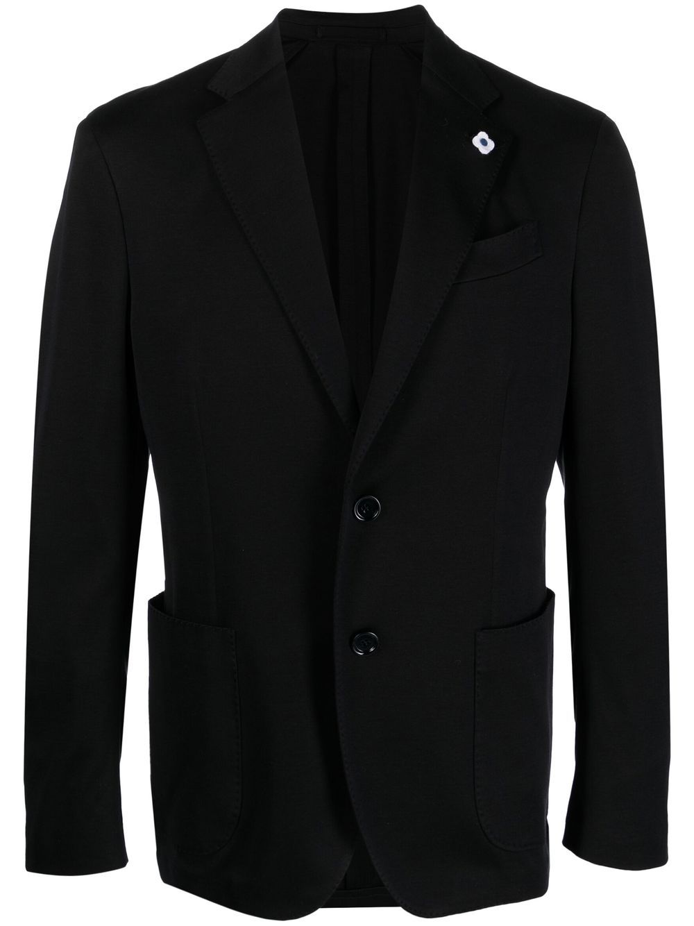 Maison-Kitsune Lardini Woven single-breasted Blazer Black Men Blazers
