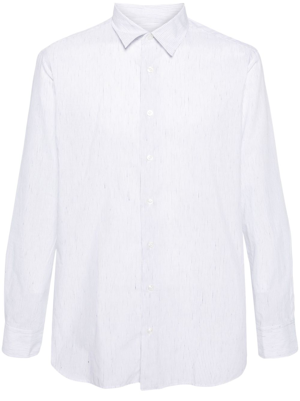 Lardini Striped linen-blend Shirt White Men Shirts Maison-Kitsune