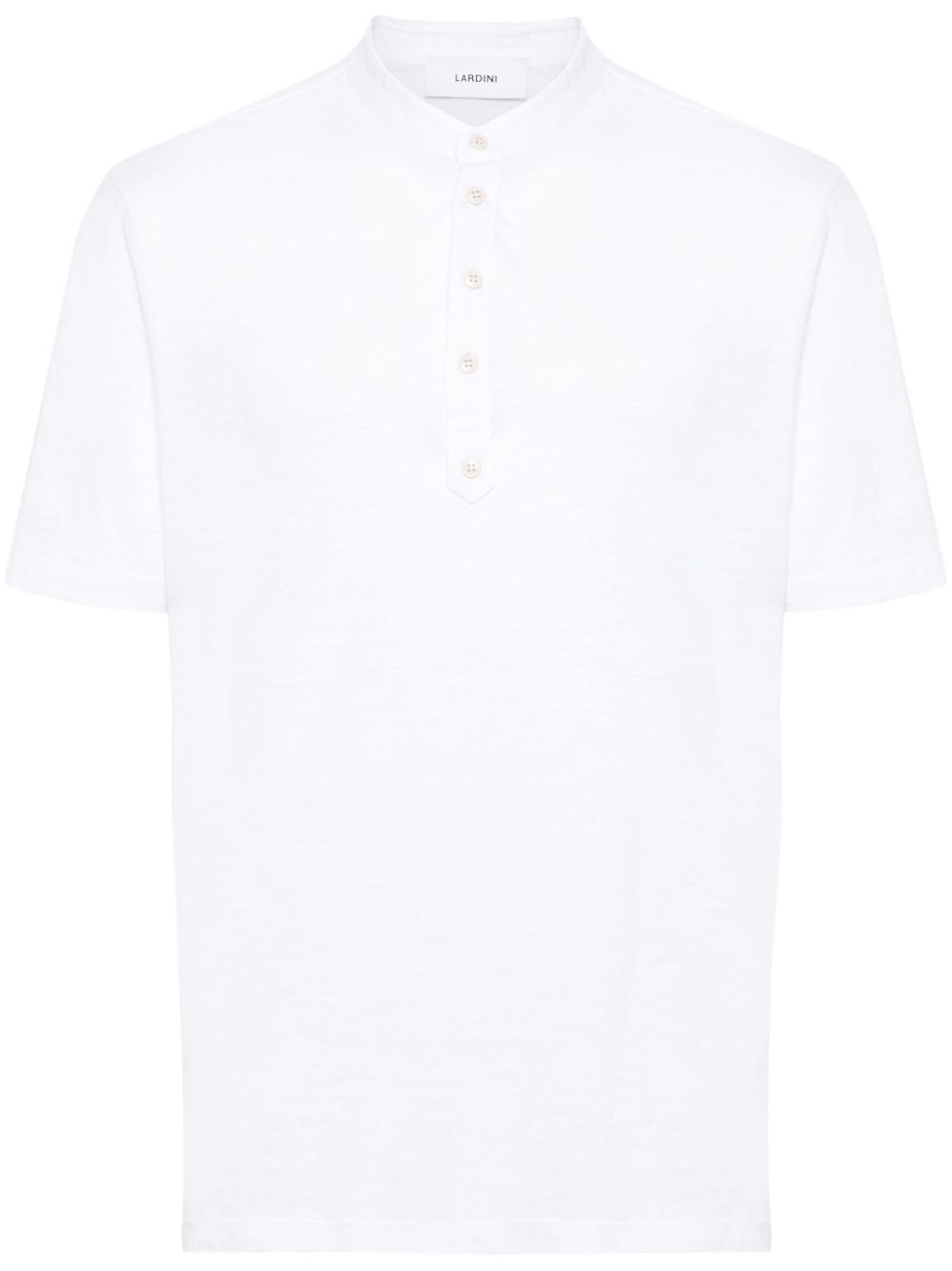 Lardini mock-neck Linen T-shirt White Maison-Kitsune Men T-Shirts