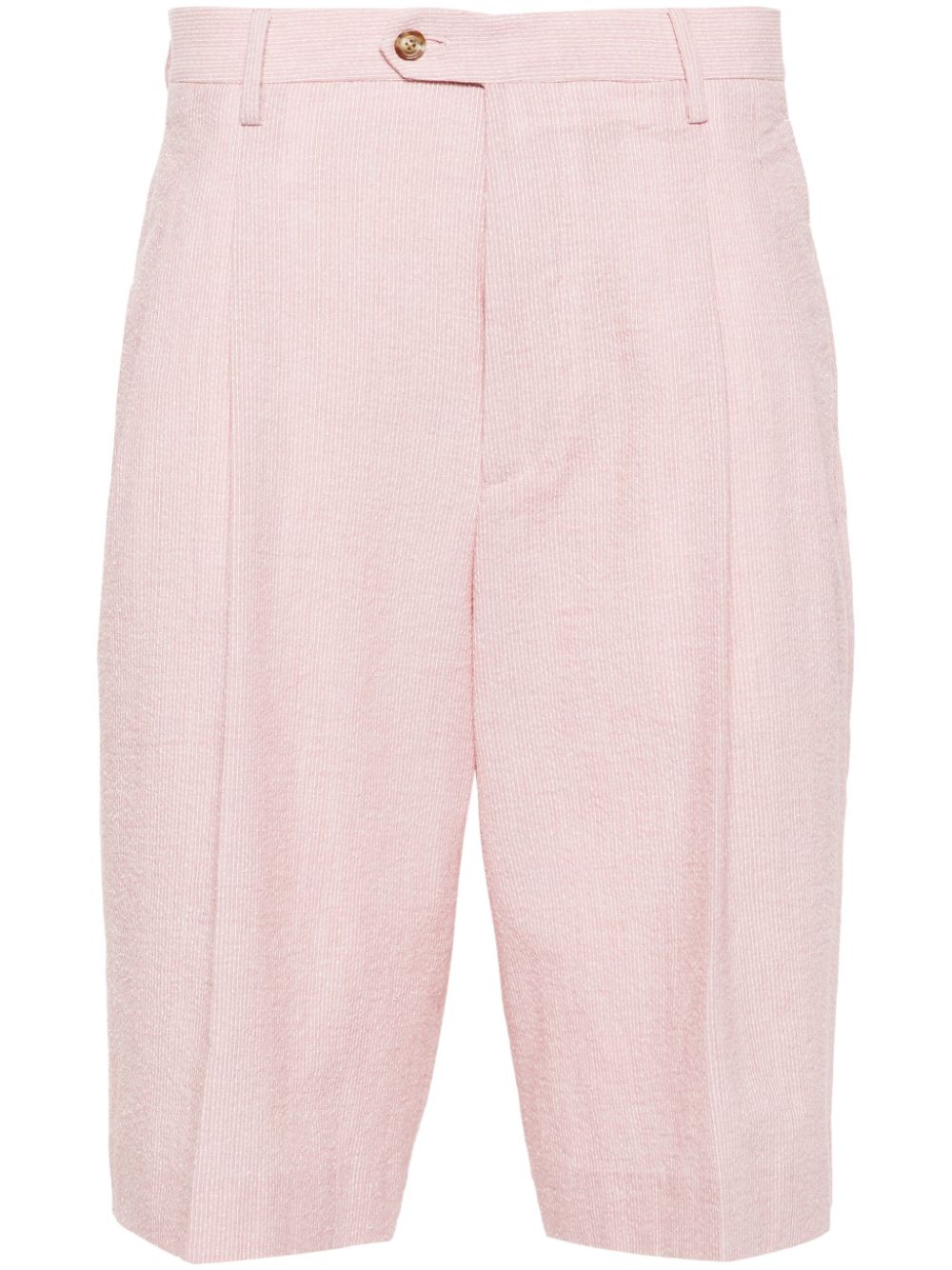 Lardini Pinstriped mid-rise Bermuda Shorts Pink Men Bermuda Shorts Maison-Kitsune