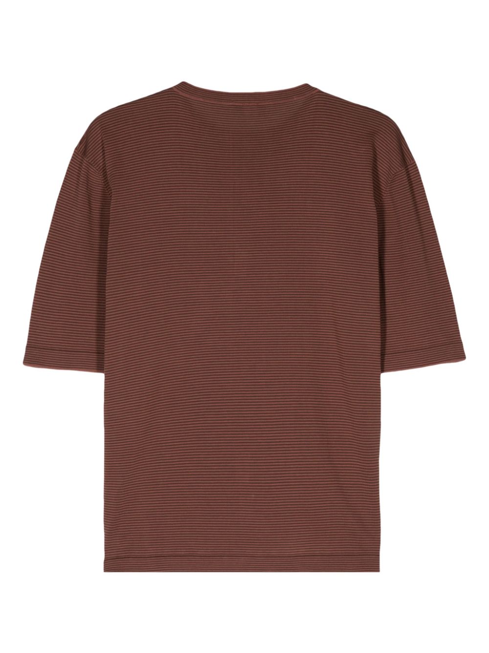 Lardini Striped Knitted T-shirt Orange Men Knitted Sweaters Maison-Kitsune
