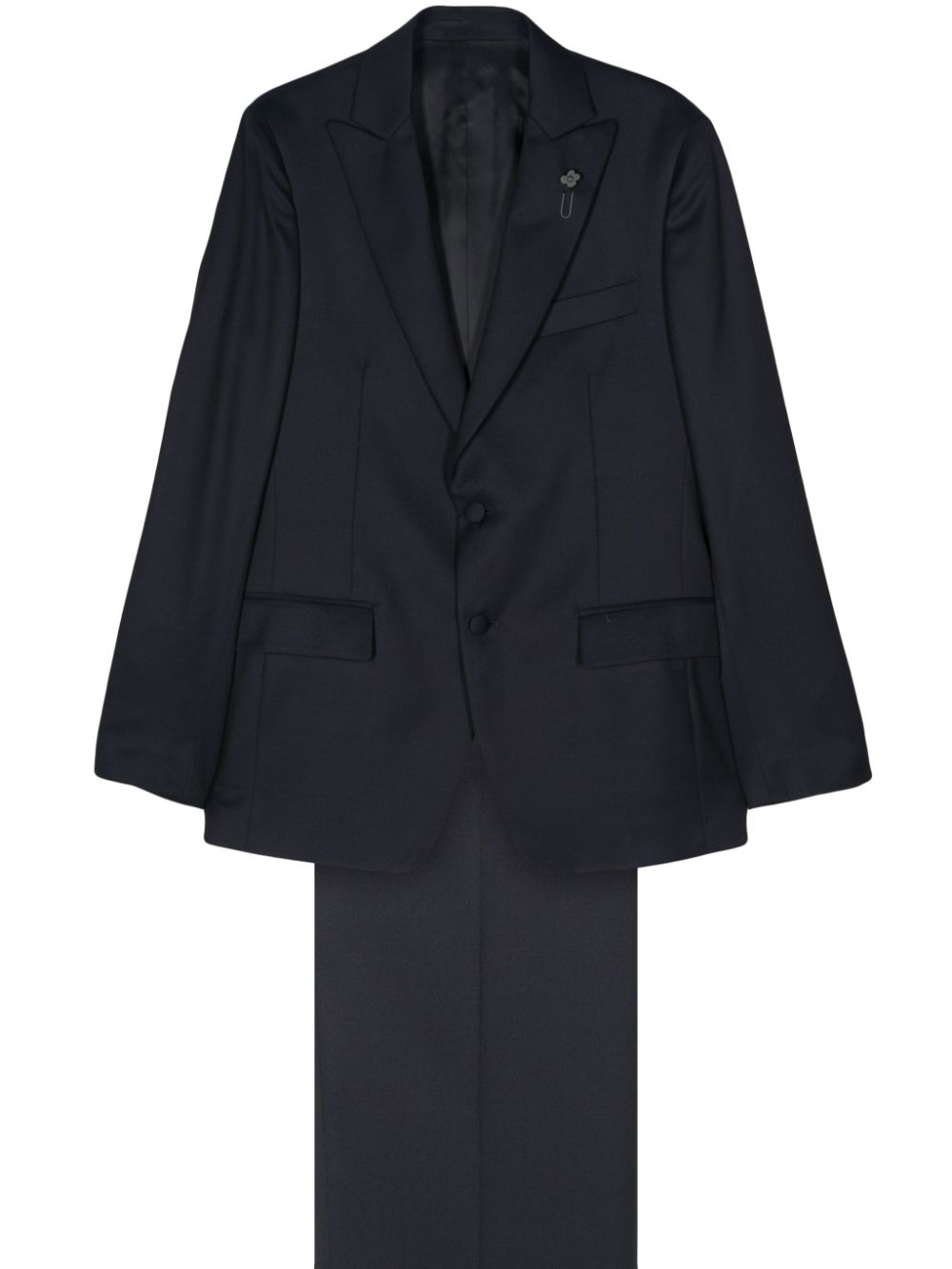 Lardini brooch-detail wool-blend Suit Blue Men Single Breasted Suits Maison-Kitsune