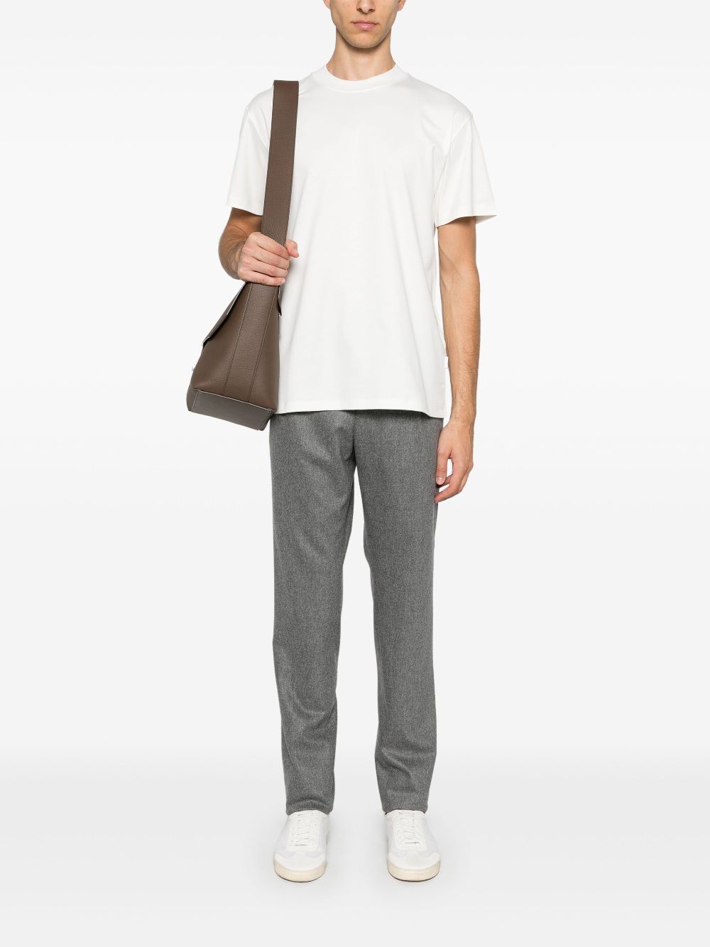 Maison-Kitsune T-Shirts Men Lardini logo-tag T-shirt White